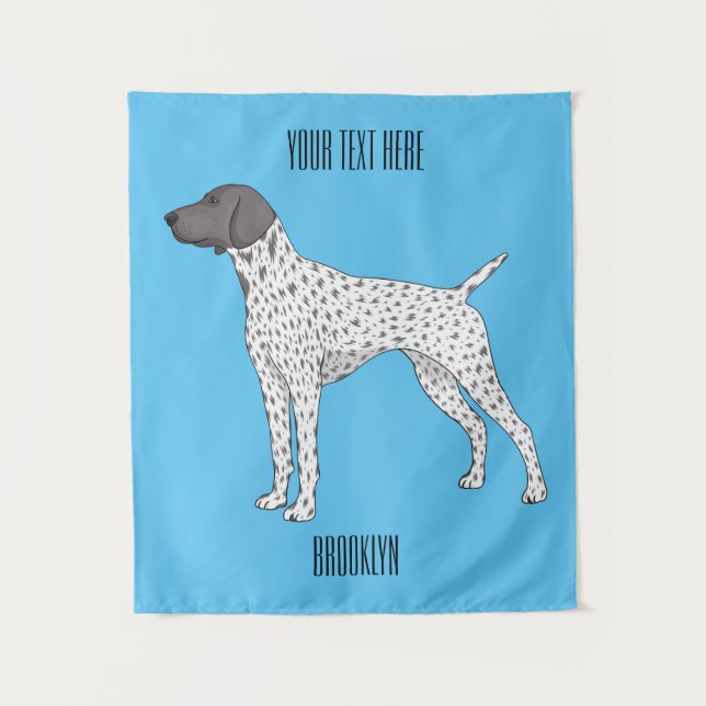 Tenture German Shorthred Pointer dog (Devant)