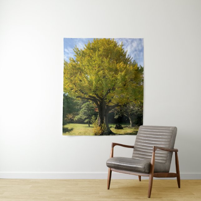 Tenture Ginkgo Tree of Golden Yellow (En situation)