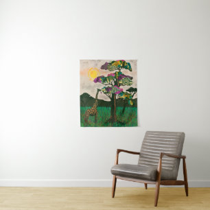 Tenture Girafe sur les Avions d'Afrique