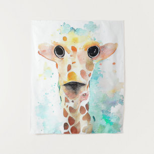 Tenture Giraffe Animal sauvage Nature Aquarelle Peinture A