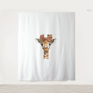 Tenture Giraffe Boho Fleur sauvage Coquette Bow Maman Mère