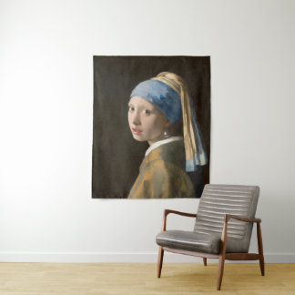 Tenture Girl with a Pearl Earring-Johannes Vermeer Art