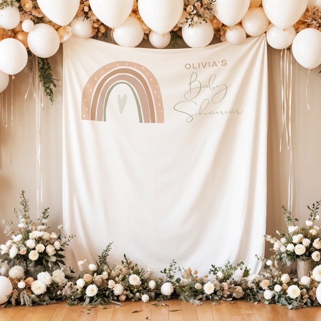 Tenture GITA Pastel Boho Baby shower arc-en-ciel (Créateur téléchargé)