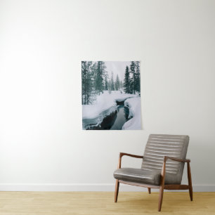 Tenture Glace et neige Flux dans un paysage hivernal enn