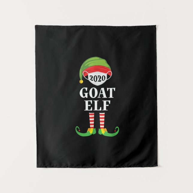 Tenture Goat Elf Matching Christmas (Devant)