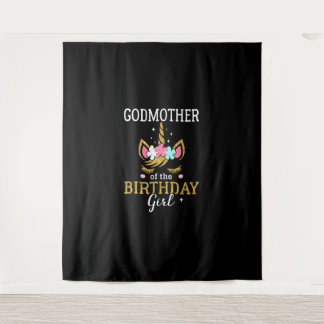 Tenture Godmère De L'Anniversaire Fille Unicorn T-Shirt