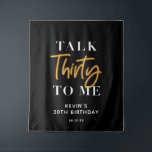 Tenture Gold Talk 30 To Me 30th Birthday Party Contexte<br><div class="desc">Talk 30 To Me 30th Birthday Party Vin Étiquette" Talk 30 To Me 30th Birthday Party Talk 30 To Me 30th Birthday Party Affiche de bienvenue rose 40h Anniversaire fête 30th Birthday Party Invitation | Invitations d'anniversaire pour adultes | 30e Invitations modernes | Anniversaire Célébration Parler 30 Vers moi 30e...</div>