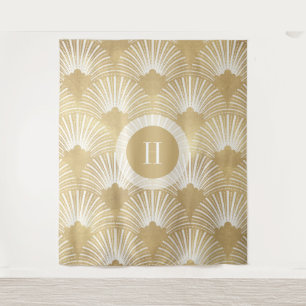 Tenture Gold & White Art-déco Motif n° 38