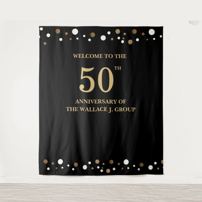 Tenture Golden 50th Anniversary Corporate Photo toile de f (Devant)