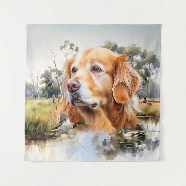 Tenture Golden Retriever (Devant)