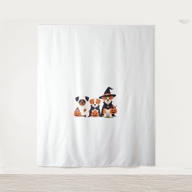 Tenture Golden Retriever Ghost Halloween Trick Or Treat Do (Devant)