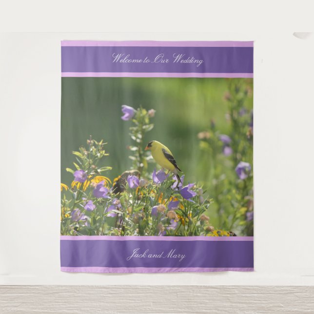 Tenture Goldfinch Spring Garden Wedding (Devant)