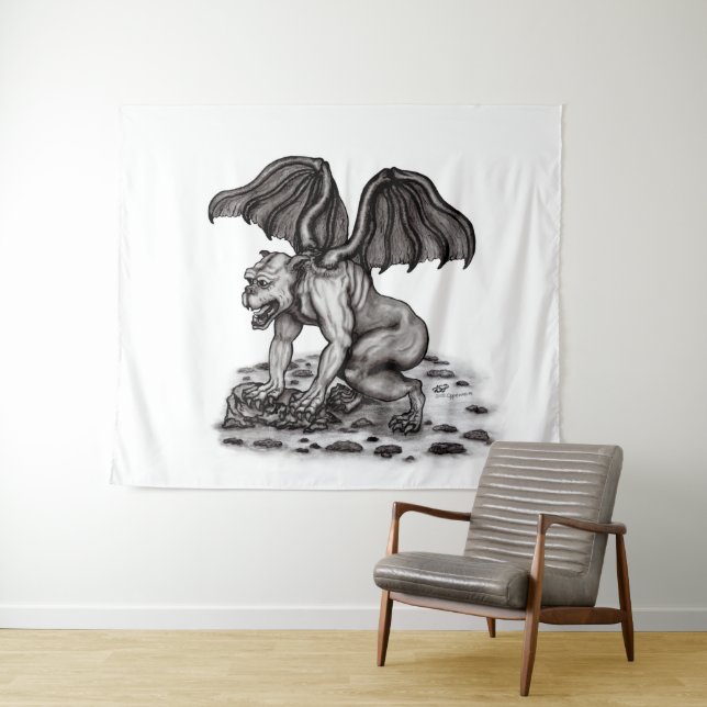 Tenture Golem Gargoyle (En situation (horizontale))