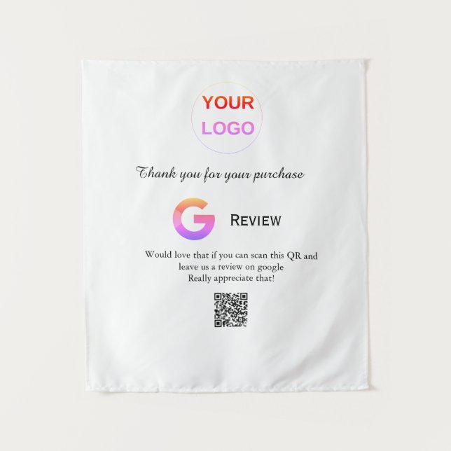 Tenture Google examen logo de l'entreprise Analyser QR exa (Devant)