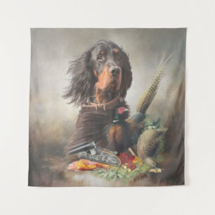 Tenture Gordon setter avec faisans, Art