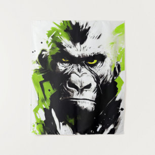 Tenture Gorilla Ape Nature sauvage Esprit libre Peinture A