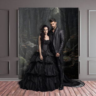 Tenture Gothique Moody Dark Forest Rocky Path XLarge