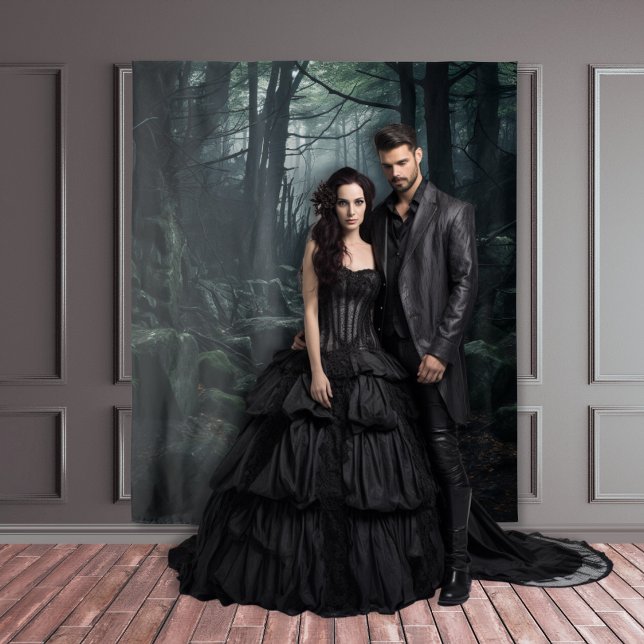 Tenture Gothique Moody Dark Forest Twilight Rock Path XLar (Créateur téléchargé)