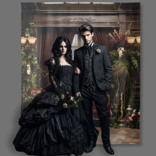 Tenture Gothique Moody Dark Victorian Bourgogne Parlor