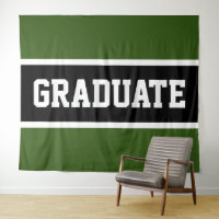 GRADUATE Athlète Vert foncé Noir Blanc rayures