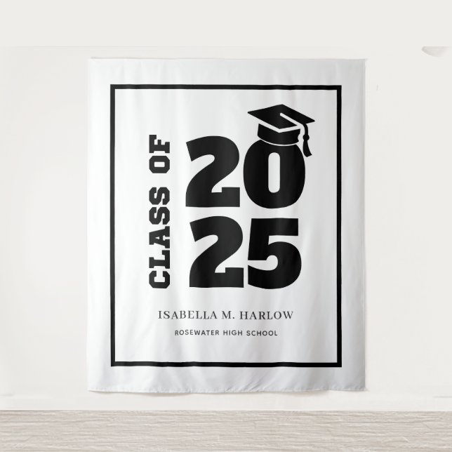 Tenture Graduation Black Tassel Graduation (Devant)