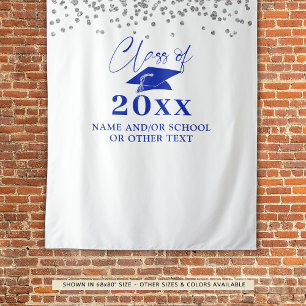 Tenture Graduation Royal Blue Class Année Contexte