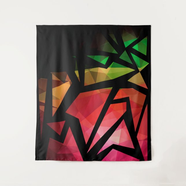 Tenture graffiti polygonal moderne Abstrait géométrique fo (Devant)