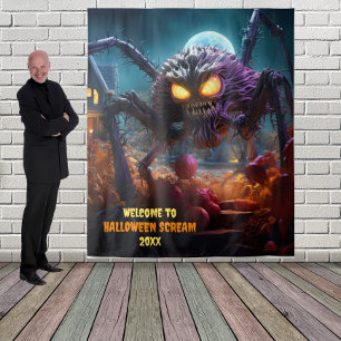 Tenture Grand Araignée d'Halloween