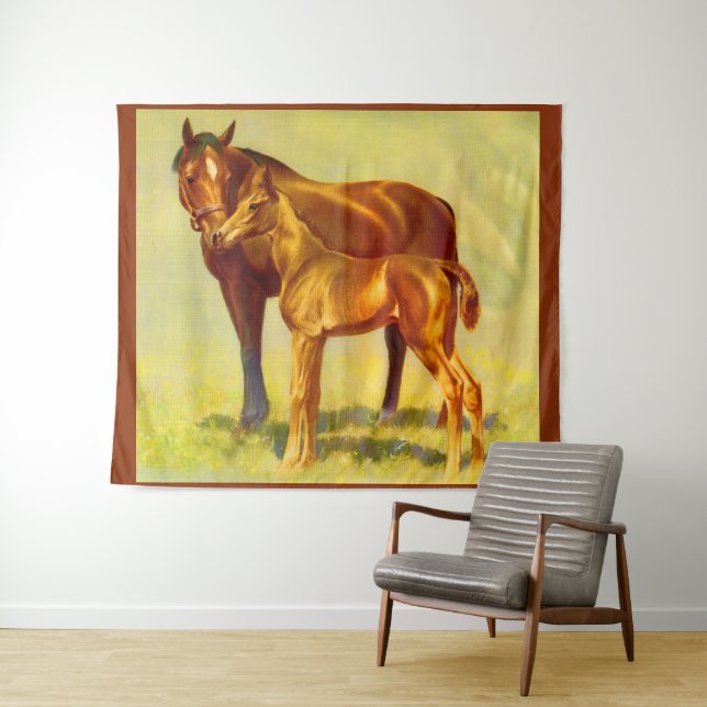 Tenture grand cheval petit cheval (En situation (horizontale))