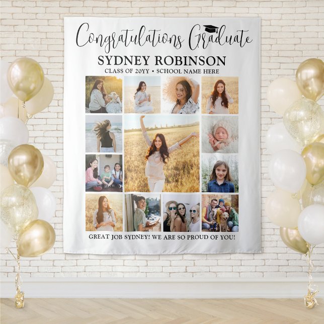 Tenture Grand Collage de photos - Fêtes de fin d'études (Créateur téléchargé)