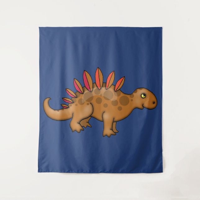 Tenture Grand mignonne Stegosaurus Enfants Mur pendaison p (Devant)