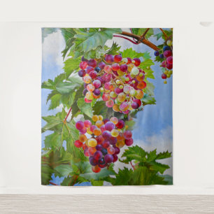 Tenture Grapevine ensoleillée - Raisins colorés Peinture d