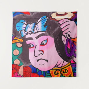Tenture Graphique sur Kiteart traditionnel japonais, cerf-