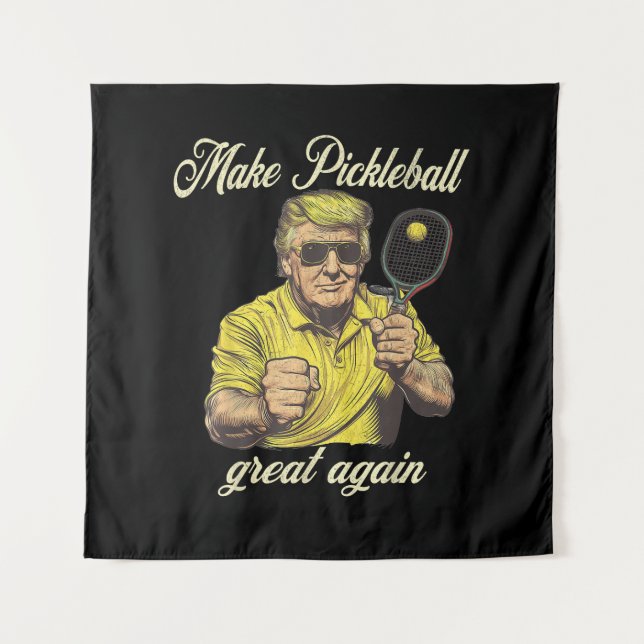 Tenture Graphiques drôles pour amateurs de Pickleball (Devant)