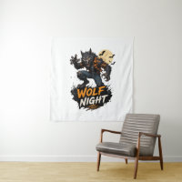 Graphisme Halloween Wolf Night