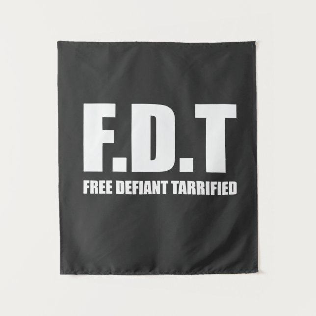Tenture Gratuit Défiant Tarrifs Américain (Devant)