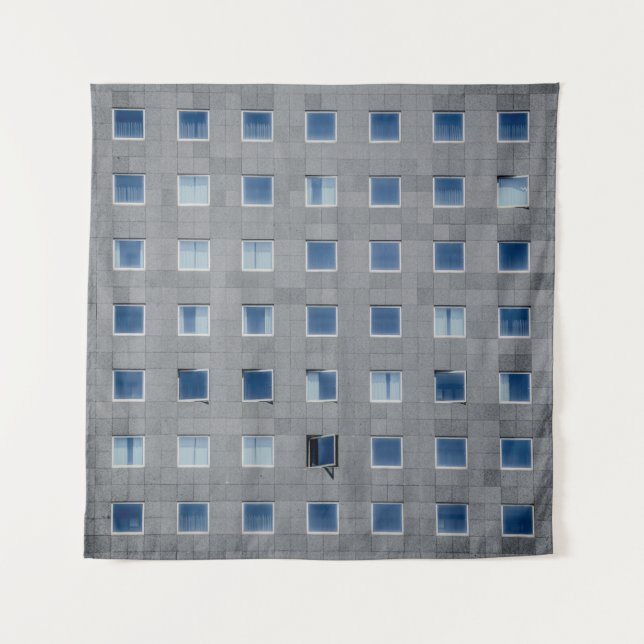 Tenture Gray concrete building photography (Devant)