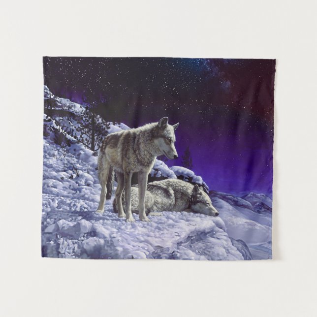Tenture Gray Wolves (Devant (Horizontal))