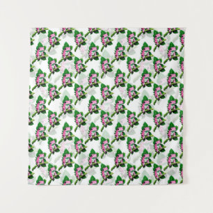 Tenture Grenouille Rose Sur La Feuille Verte Motif Design