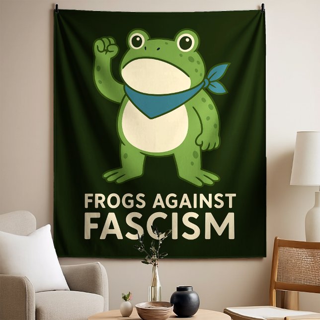 Tenture Grenouilles Contre le Fascisme Manifestation de Gr (Créateur téléchargé)