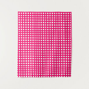 Tenture Grille de maillage carré rose