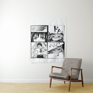 Tenture Grilles d'actions Retro Anime