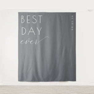 Tenture Gris Célébratif Typographique