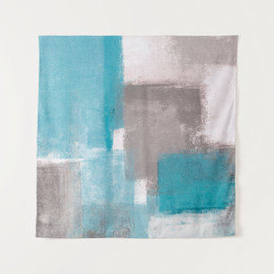 Tenture Gris et Bleu Art Abstrait Peinture abstraite, pein