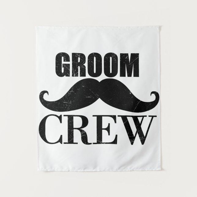 Tenture Groom Crew Bachelor Party Mariage Black Cadeau (Devant)