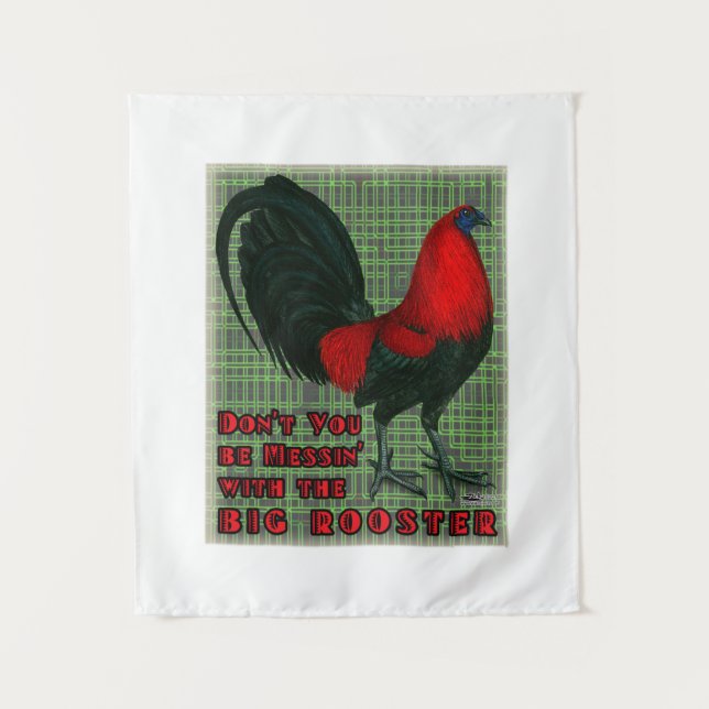 Tenture Gros Rooster Rouge (Devant)