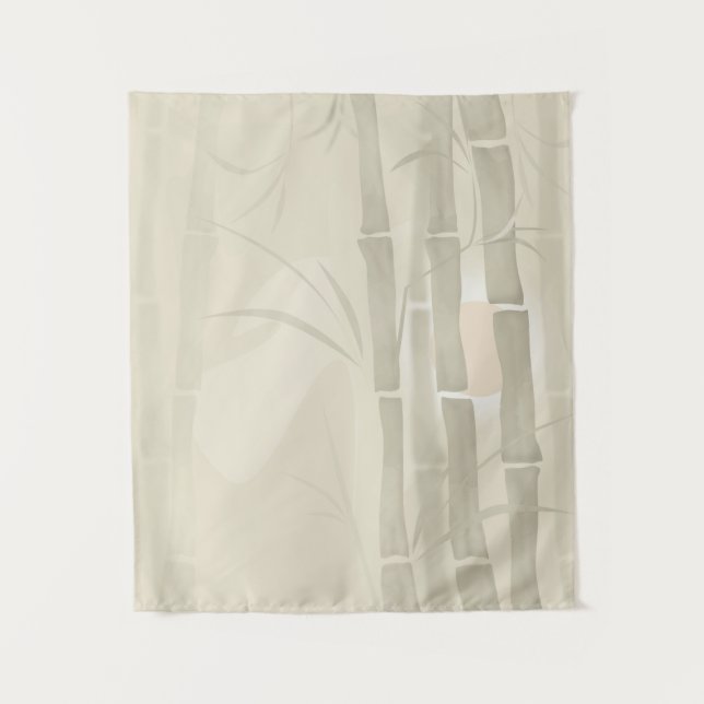 Tenture grunge Abstraite vintage bambou de bambou beig (Devant)