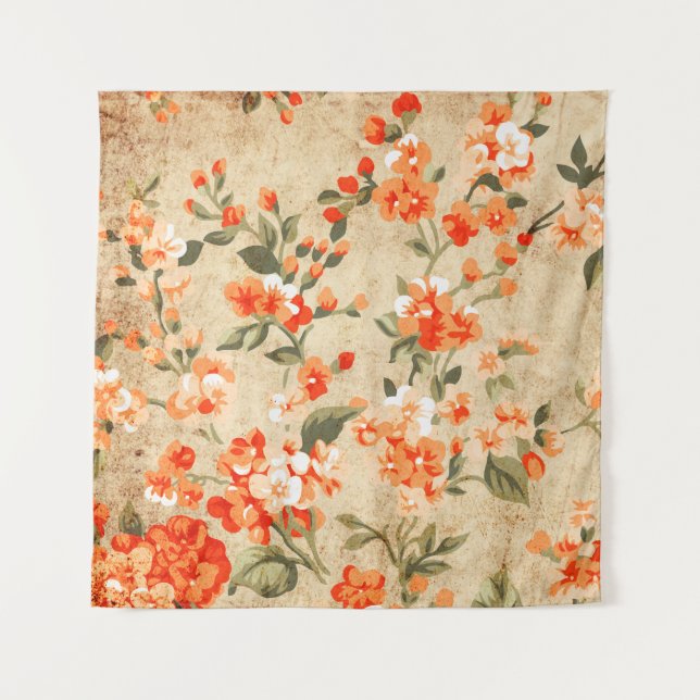 Tenture Grunge de fleurs (Devant)