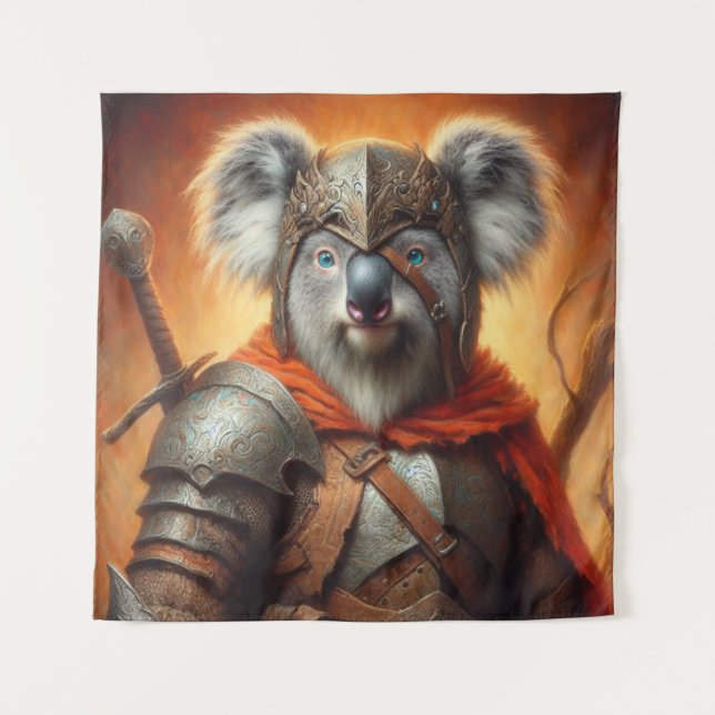 Tenture Guerrier de l'Imaginaire de Koala (Devant)