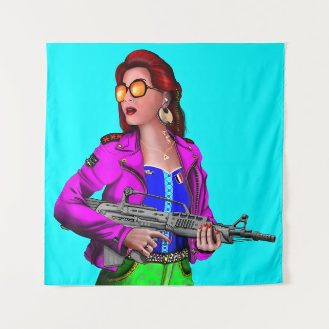 Tenture Guerrier moderne (Devant)